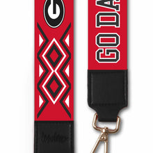 Load image into Gallery viewer, Georgia Bulldogs "Go Dawgs" 2" Wide Printed Purse Strap - UGA / Game Day Football Team Crossbody Stadium Bag Strap