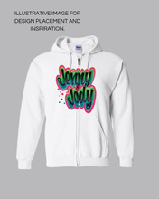 Load image into Gallery viewer, Personalized Airbrush Zip Up Hoodie for Women | Custom Name & Color