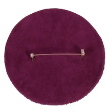 Load image into Gallery viewer, Texas Christian University TCU "Go Frogs" Horned Frogs Beaded Button in Purple and White - Game Day Pin