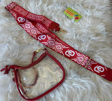Load image into Gallery viewer, Oklahoma Sooners 2" Wide Printed Purse Strap - "Boomer Sooners"