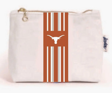 Load image into Gallery viewer, Customizable College Spirit Canvas Pouch - Texas Longhorns