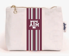 Load image into Gallery viewer, Customizable College Spirit Canvas Pouch - Texas A&M Aggies