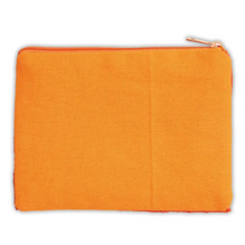 Load image into Gallery viewer, Hook 'Em Horns Orange and White Beaded Pouch / Texas Spirit Game Day Coin Purse / College Gift