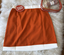 Load image into Gallery viewer, Texas Fight Beaded Button in Burnt Orange and White