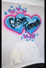 Load image into Gallery viewer, Custom Airbrush V-day Name 2 Piece Sweatsuit