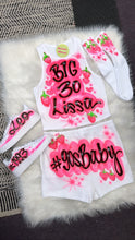 Load image into Gallery viewer, Custom Airbrush Shorts Crop Top set with Socks and Shoes | complete outfit