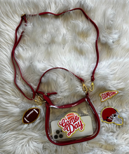 Load image into Gallery viewer, The Clara Clear Purse in Crimson