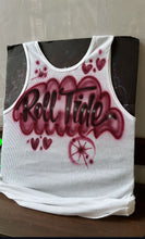 Load image into Gallery viewer, Custom Airbrush Ribbed Tank Top Game Day Top Idea Personalized Tank Lovers and Friends festival outfit idea