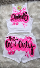 Load image into Gallery viewer, Custom Airbrush Booty Shorts Crop Top Set