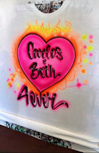 Load image into Gallery viewer, Custom Personalized Valentine’s Day Airbrush Names T-shirt