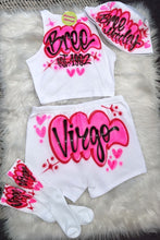 Load image into Gallery viewer, Custom Airbrush Booty Shorts Crop Top Set