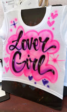 Load image into Gallery viewer, Custom Airbrush V-day  Crop Tee/ Personalized Name crop Tee/ Gift Idea