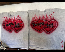 Load image into Gallery viewer, Custom Airbrush V-day Name 2 Piece Sweatsuit