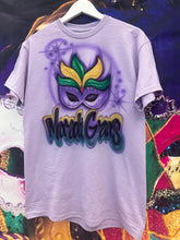 Load image into Gallery viewer, Mardi Gras Custom Personalized Airbrush Name T-Shirt