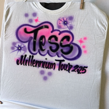 Load image into Gallery viewer, ✨Custom Millennium Tour Airbrush Name T-shirt✨- Personalized Airbrush Tee