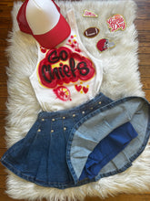 Load image into Gallery viewer, PLEATED DENIM MINI SKIRT