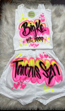 Load image into Gallery viewer, White Beater tank Top Shorts Set Festival Outfit