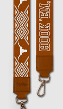 Load image into Gallery viewer, Texas "Hook'em" Longhorns 2" Wide Printed Purse Strap / Game Day Football Team Crossbody Stadium Bag Strap