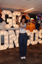 Load image into Gallery viewer, Orange Custom Airbrush Game Day Tank Top