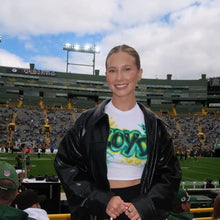Load image into Gallery viewer, Custom Airbrush Game Day Crop Top 🏈 – Personalized Team Crop Tee Green