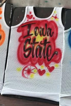 Load image into Gallery viewer, Red Custom Airbrush Game Day Tank Top