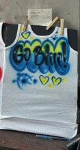 Load image into Gallery viewer, Blue Custom Airbrush Game Day Tank Top