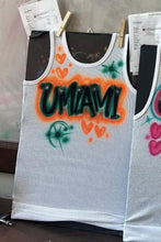 Load image into Gallery viewer, Orange Custom Airbrush Game Day Tank Top