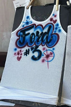 Load image into Gallery viewer, Blue Custom Airbrush Game Day Tank Top