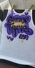 Load image into Gallery viewer, Purple Custom Airbrush Game Day Tank Top