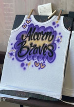 Load image into Gallery viewer, Purple Custom Airbrush Game Day Tank Top