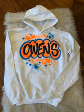 Load image into Gallery viewer, Custom Airbrush Game Day 2 Piece Sweatsuit (Hoodie + Sweatpants) - (Orange)