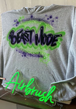 Load image into Gallery viewer, Custom Airbrush Game Day Hoodie | Customizable Gray Hoodie | Personalized Game Day Hoodie Orange