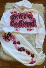 Load image into Gallery viewer, Custom Airbrush Game Day 2 Piece Sweatsuit (Cropped Hoodie + Sweatpants)