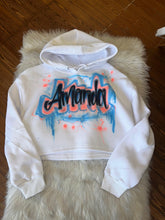 Load image into Gallery viewer, Custom Airbrush Game Day 2 Piece Sweatsuit (Cropped Hoodie + Sweatpants)
