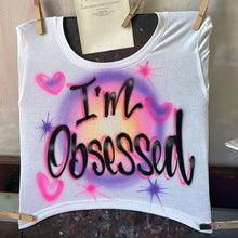 Load image into Gallery viewer, Custom Airbrush Game Day Crop Top 🏈 – Personalized Team Crop Tee Green