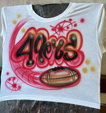 Load image into Gallery viewer, Custom Airbrush Game Day Crop Top 🏈 – Personalized Team Crop Tee Green