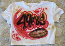 Load image into Gallery viewer, Custom Airbrush Game Day Crop Top 🏈 – Personalized Team Crop Tee Green
