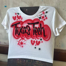 Load image into Gallery viewer, Custom Airbrush Game Day Crop Top 🏈 – Personalized Team Crop Tee Green