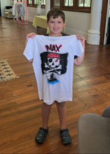 Load image into Gallery viewer, 🏴☠️ Pirate Custom Personalized Airbrush Name T shirt 🏴☠️/ Pirate shirt / Pirate Ship Skull shirt