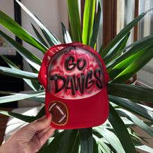 Load image into Gallery viewer, Custom Airbrush Game Day Trucker Hat with Football Patch