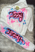 Load image into Gallery viewer, Custom Airbrush Kids Set | Personalized Name Hoodie & Sweatpants | Retro 90s Style