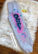Load image into Gallery viewer, Custom Airbrush Kids Set | Personalized Name Hoodie & Sweatpants | Retro 90s Style