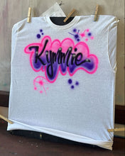 Load image into Gallery viewer, Front & Back Personalized Airbrush Shirt – Custom Name + Colors