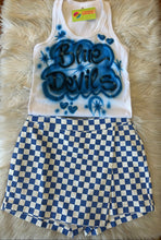 Load image into Gallery viewer, Blue Custom Airbrush Game Day Tank Top