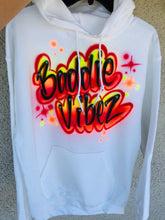 Load image into Gallery viewer, Custom Airbrush Game Day Hoodie | Customizable White Hoodie | Personalized Game Day Hoodie