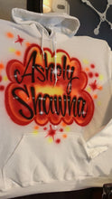 Load image into Gallery viewer, Custom Airbrush Game Day Hoodie | Customizable White Hoodie | Personalized Game Day Hoodie