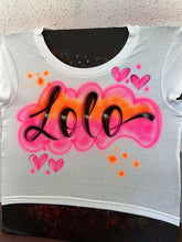 Load image into Gallery viewer, Custom Airbrush Mardi Gras Crop Top – Personalized Carnival Top