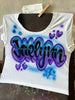Custom Airbrush Game Day Crop Top 🏈 – Personalized Team Crop Tee Green