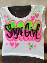 Load image into Gallery viewer, Custom Airbrush Game Day Crop Top 🏈 – Personalized Team Crop Tee Green