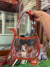 Load image into Gallery viewer, The Clara Game Day Clear Purse in Burnt Orange